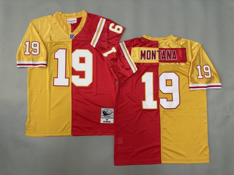 Men 2025 Kansas City Chiefs #19 Montana red yellow Throwback Limited NFL Jersey style 001->kansas city chiefs->NFL Jersey